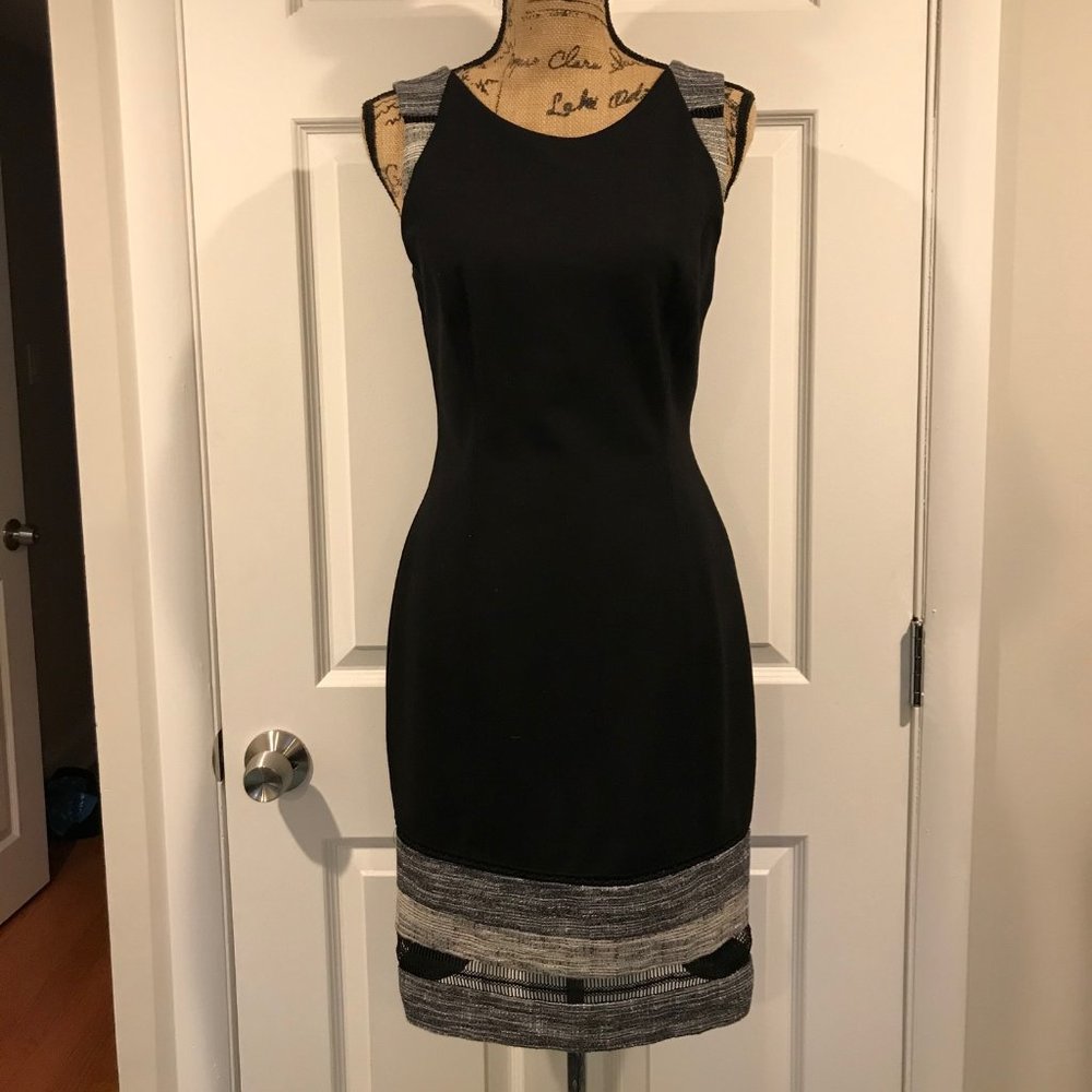 White House Black Market Black WHBM Fitted dress